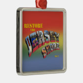 ジャージーの海岸のオーナメントを元通りにして下さい メタルオーナメント (右)