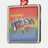 ジャージーの海岸のオーナメントを元通りにして下さい メタルオーナメント (左)