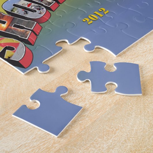 ジャージーの海岸のパズルを元通りにし、錫メッキして下さい ジグソーパズル (側面)