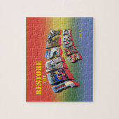 ジャージーの海岸のパズルを元通りにし、錫メッキして下さい ジグソーパズル (縦)