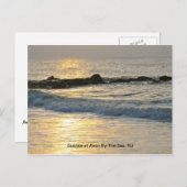 ジャージーの海岸の日の出 ポストカード (正面/裏面)