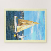 ジャージーの黄金の帆を持つ帆船 ジグソーパズル (横)