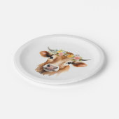 ジャージーカウウェア花フローラガールズ誕生日 ペーパープレート (アングル)