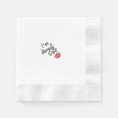 ジャージーガールコーインドカクテルナプキン 縁ありカクテルナプキン (正面)