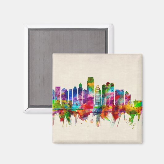 ジャージーシティニュージャージースカイライン マグネット (正面/裏面)