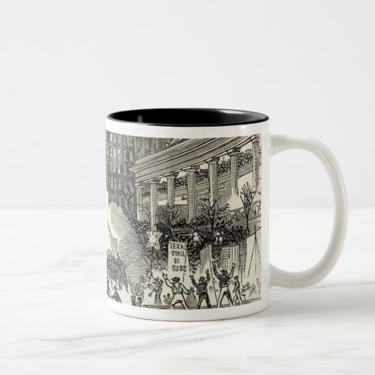 ジャージーシティーのデモンストレーション ツートーンマグカップ (右)