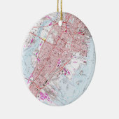 ジャージーシティーNJ (1967年)のヴィンテージの地図 セラミックオーナメント (右)