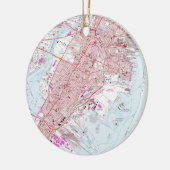 ジャージーシティーNJ (1967年)のヴィンテージの地図 セラミックオーナメント (左)