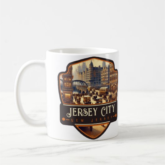ジャージーシティ, ニュージャージー州 | ヴィンテージ コーヒーマグカップ (左)