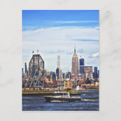 ジャージーシティNJ – 警察艇バイコルゲートクロック ポストカード (正面)