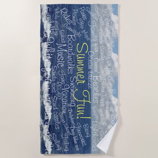 ジャージーショアおもしろい ビーチタオル (正面)