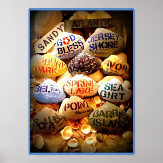 ジャージーショアを祝福(ライトブルー縁ど) ポスター (正面)