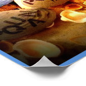 ジャージーショアを祝福(ライトブルー縁ど) ポスター (角)