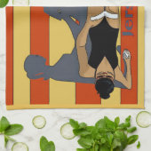 ジャージーショアギャルオンビーチタオル キッチンタオル (折り畳み)