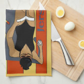 ジャージーショアギャルオンビーチタオル キッチンタオル (四つ折り)