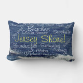 ジャージーショアビーチ波静かな枕 ランバークッション (正面)