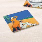 ジャージーショアビーチ スクエアペーパーコースター (アングル)