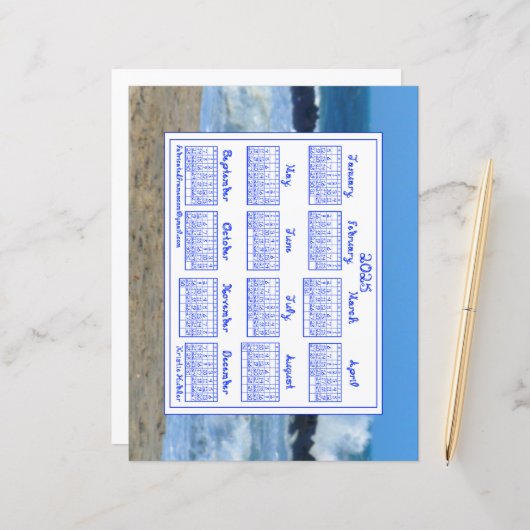 ジャージーショアフォト2025年カレンダーとファブリックフォント (正面/裏面インサイチュ)