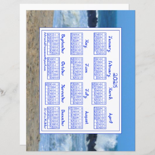 ジャージーショアフォト2025年カレンダーとファブリックフォント (正面/裏面)