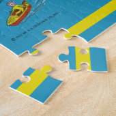 ジャージーショア16x20の図解入りの、写真付きの地図 ジグソーパズル (側面)