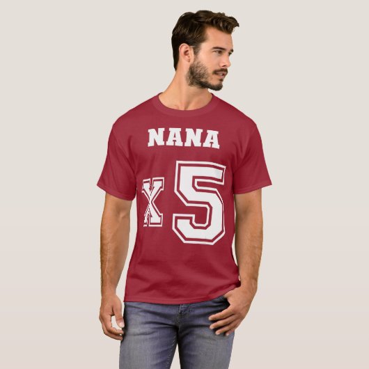 ジャージースタイルナナx5 x 5孫誇りを持った母 tシャツ (正面フル)