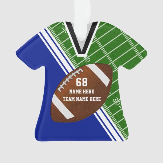 ジャージーフパーソナライズされたットボールオーナメントズユアカラーズ オーナメント (正面)