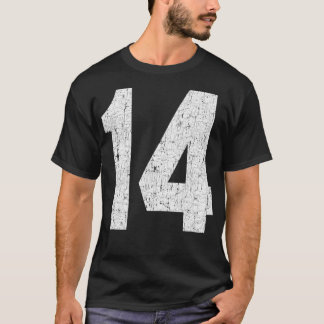 ジャージーユニフォーム番号#14アスレチックスタイルスポーツGr Tシャツ