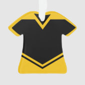 ジャージー名番号オーナメントテンプレートサッカーホッケー オーナメント (正面)