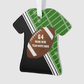 ジャージー型フットボパーソナライズされたールオーナメント オーナメント (正面)