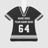 ジャージー型フットボパーソナライズされたールオーナメント オーナメント (裏面)