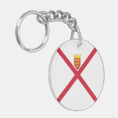 ジャージー島の旗 キーホルダー (正面左)