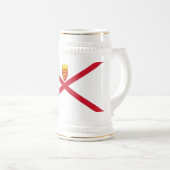 ジャージー島の旗 ビールジョッキ (正面右)