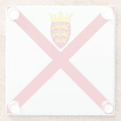 ジャージー州旗 ガラスコースター (裏面)