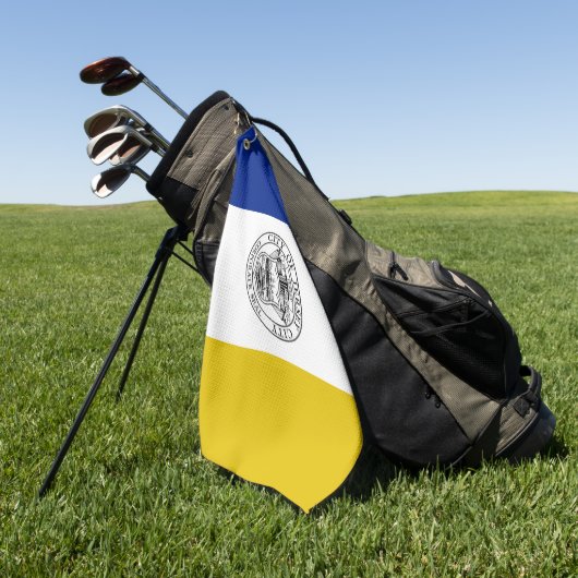 ジャージー州旗（ニュージャージー州） ゴルフタオル (グリーン)