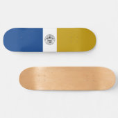 ジャージー州旗（ニュージャージー州） スケートボード (横)