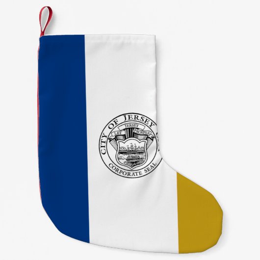 ジャージー州旗（ニュージャージー州） スモールクリスマスストッキング (正面)