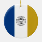 ジャージー州旗（ニュージャージー州） セラミックオーナメント (裏面)