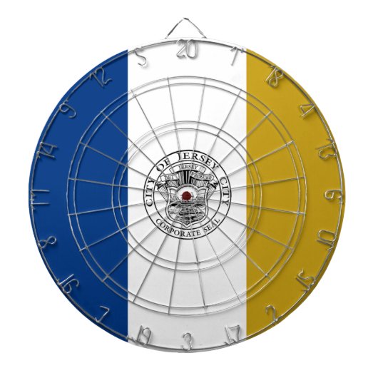 ジャージー州旗（ニュージャージー州） ダーツボード (正面)