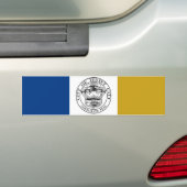 ジャージー州旗（ニュージャージー州） バンパーステッカー (車上)