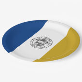 ジャージー州旗（ニュージャージー州） ペーパープレート (アングル)