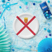 ジャージー州旗 ペーパープレート (パーティー)