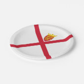 ジャージー州旗 ペーパープレート (アングル)