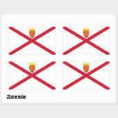 ジャージー州旗 長方形シール (シート)