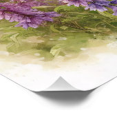 ジャージー牛と子牛の野生の花 ポスター (コーナー)