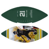 ジャージー番号 |グリーンと金ゴールドの卒業モノグラム アメリカンフットボール (パネル)