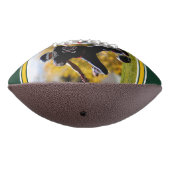 ジャージー番号 |グリーンと金ゴールドの卒業モノグラム アメリカンフットボール (回転270)