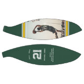 ジャージー番号 |グリーンと金ゴールドの卒業モノグラム バスケットボール (パネル)