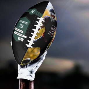 ジャージー番号  グリーン卒業モノグラム アメリカンフットボール