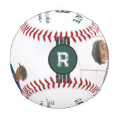 ジャージー番号 |グリーン卒業モノグラム 野球ボール (裏面)