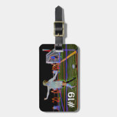 ジャージー番号、サッカーグラフィック、バッグ名タグ ラゲッジタグ (正面縦)